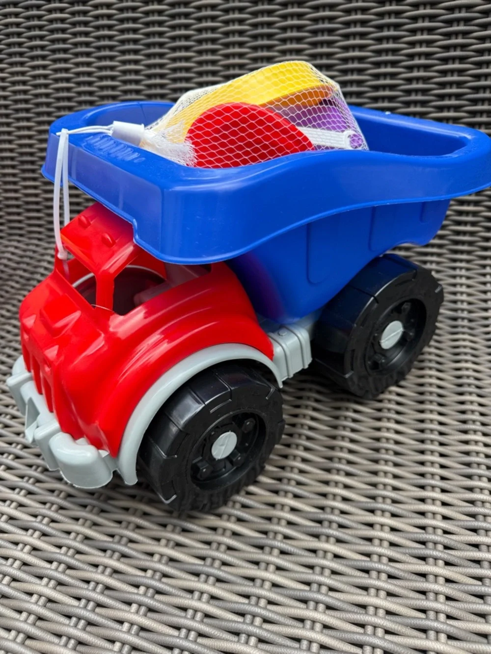 Kids Sand Truck Playset - Red & Blue with Yellow Accessories - NWT
